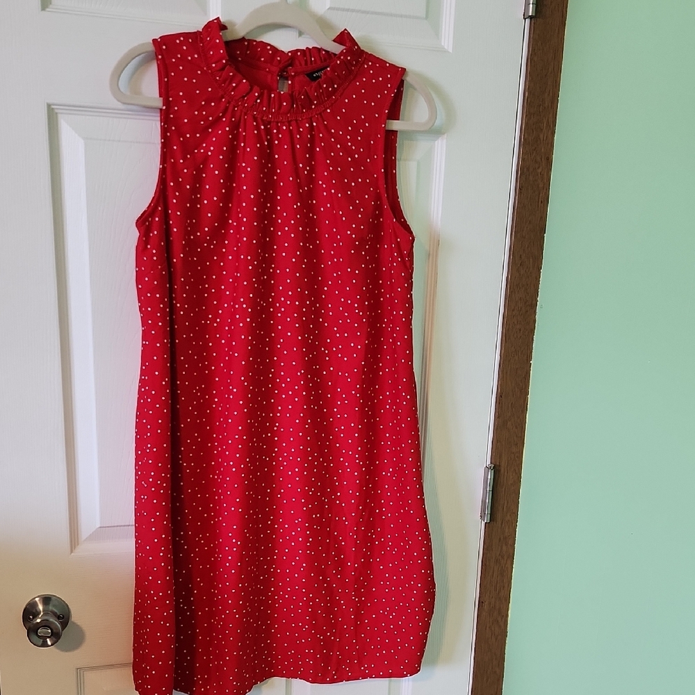 Red Polka Dot Sleeveless Dress- Last Chance